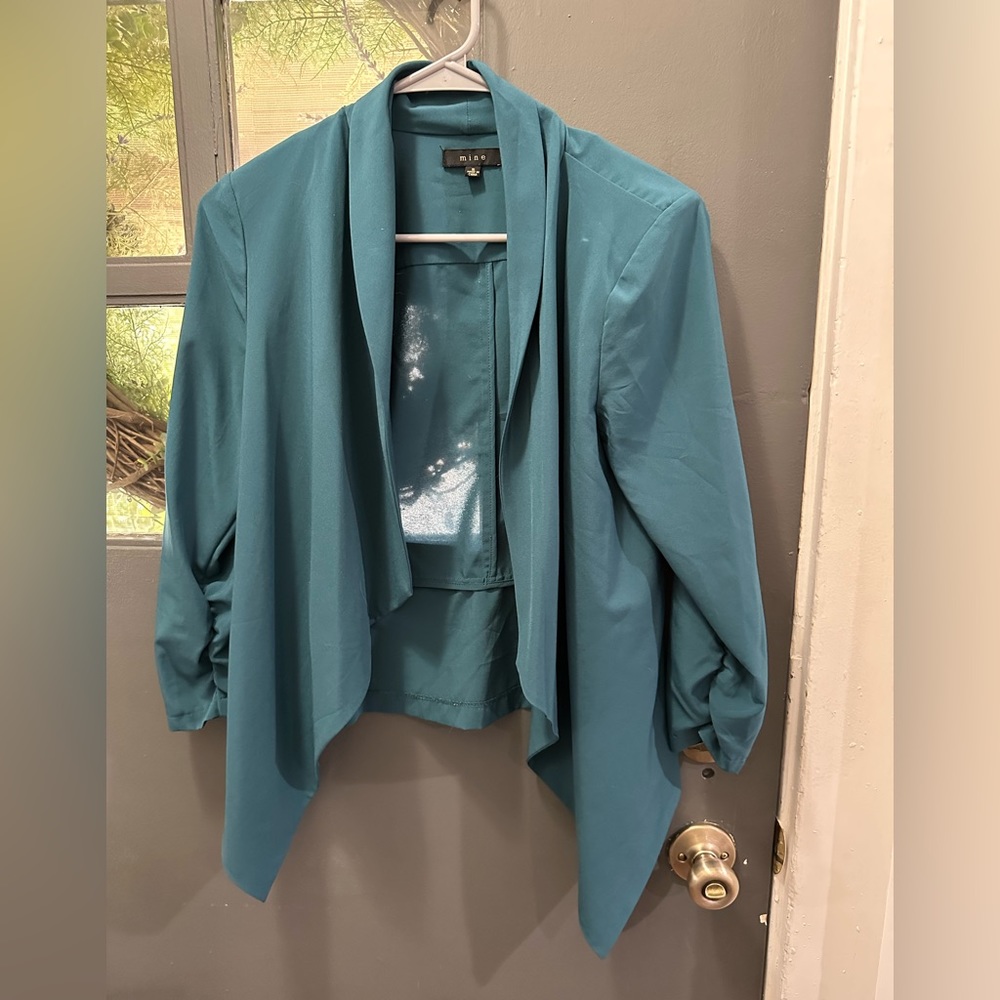 Teal blue blazer